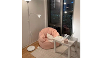 New Trend Modern Simple Minimalist Velvet Comfort Leisure Fabric Reclining  Bean Bag  Living Room Lounge Chair1