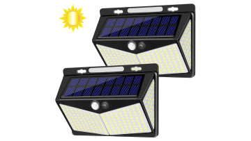 208 LED 3 Modes 270 Degree Wide Angle Solar PIR Motion Sensor solar garden lamp IP65 Waterproof outdoor wall light1
