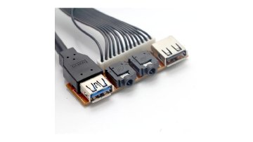 Audio Mic Input Output Dual USB PC Computer Case Front Panel Motherboard Cable1