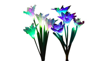 7 Colors IP 65 Waterproof Outdoor solar flower garden light for Garden Patio Yard Pathway Decoration1