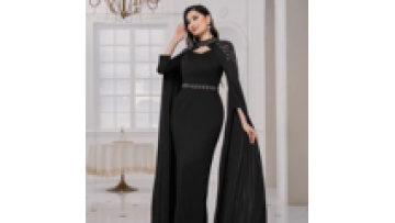New Middle East Dubai Style Hand Inlaid Diamond Long Dress Women off Shoulder Abaya for Ramadan and Party1