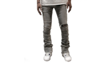 High Quality Mens Fashion Ripped Stacked Jeans Wholesale Hip Hop Skinny Denim Pants1