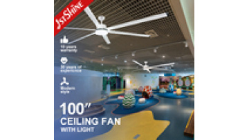 1stshine Ceiling Fan Factory LED Lighting Remote-Controlled 6-Blade Metal Ceiling Fan with Huge 100-Inch Light1