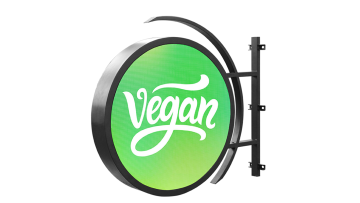 Round led display sign 