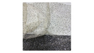 luxury sequin fabric lace white glitter fabrics 3D beaded for dresses1