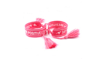 Factory Wholesale Colorful Custom Logo Letters Unisex Woven Bracelets Handmade Braided Adjustable Embroidery Bracelet1