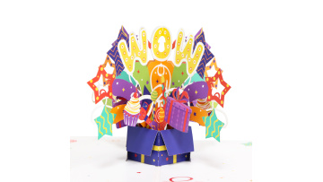 3D Birthday Gift Box Greeting Card