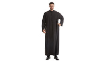 2025 New Design Wholesale High Quality Arabian Robe Dubai Muslim Men Clothing Islamic Wearing Solid Color Thobe1