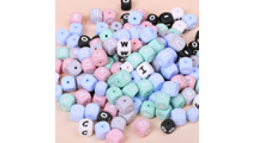 Silicone Teether Letter Single Letter Alphabet Beads 12MM For Kids Silicon1