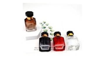 Luxury High Quality 30ml Empty Refillable Square Black Colorful Glass Perfume Spray Bottle1