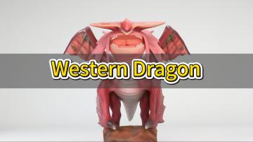 Pink Western Dragon