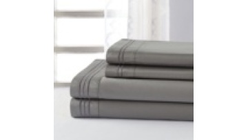 Luxury plain color 6 piece sheet set microfiber queen fitted bed set motel hotel microfiber sheet set and fitted sheet1