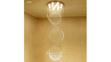 2021 Modern Luxury Stair LED Pendant Lights with Crystal Bead Chandeliers1