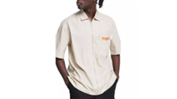 Men Casual Short Sleeve 100 Cotton T Shirts Drop Shoulder Polo Plain T-shirts1