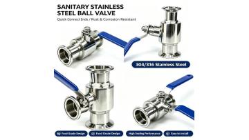 Food Grade 304316 SS Quick Clamp Manual Ball Valv
