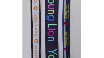 Woven tape with silicone print logo