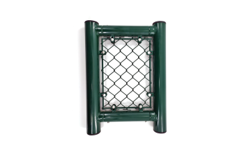 Chain Link Fence Line Post With top barbed wire arms1