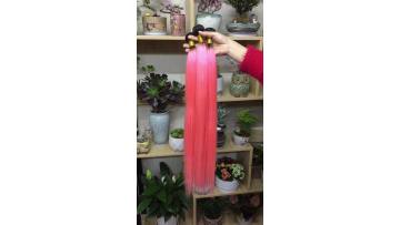 Straight Colored Hair Extension Remy Human Hair For Sale 100% Real Virgin Brazilian Pink Weave Bundles Human Hair1