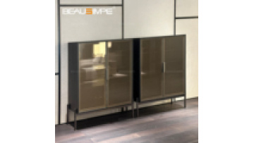 Luxury Wine Cabinet Italian Designer Display Cabinet Dining Living Room Double Door Glass Storage Cabinet Modern Sideboards1