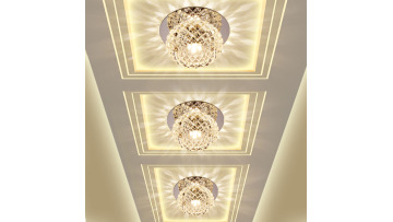 Led Colorful crystal aisle Ceiling Light For Living Room Corridor Aisle Balcony Entrance Hotel Apartment KTV Bar1