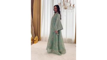 Sequin Floral Embroidered Maxi Abaya