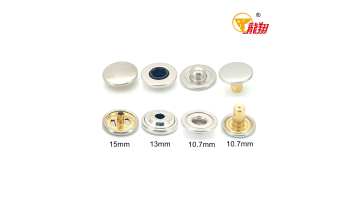 330# Silicone‑Padded 4‑Part Brass Snap Fastener