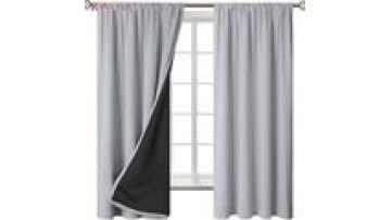 Custom size thick double layer 100% blackout curtain window curtain for bedroom1