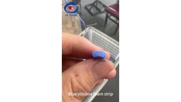 Blue silicone foam strip