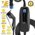 Type 2 EV Charger Level 2 32 Amp Portable Electric Vehicle Charger, CEE Plug 220V-240V Car Charging Cable, IEC 62196-2