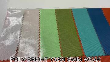 Wholesale Stretch knitted 85% polyester 15% spandex bright foil 4 way stretch swimwear fabric for swimming fabric1