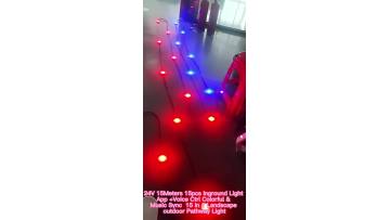 15 in 1 24V 15Meters 15 Inground Light App +Voice Ctrl Dream Color Music Sync Ground Spike Light For Landscape Pathway Garden1