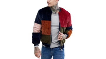 OEM Mens Fashion Patchwork Sherpa Fleece Oversized Jacket Outdoor Jackets1