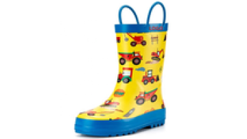 Cartoon Car Printing Kids Style Natural Rubber Rain Boots Wholesale1