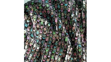 2024 Hot Black Mesh Color sequin glitters 4 way  Stretchable Women's wedding mesh Dinner Dress Fabric1