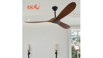 Wooden ceiling fan