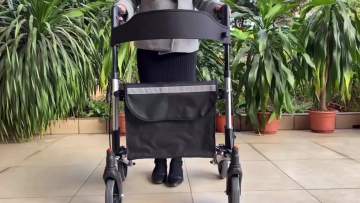 Aluminum Space Saver Rolling Walker for Seniors and Adults Supports up to 136KG TRA01B1