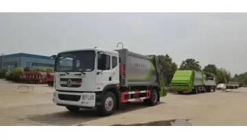 New Arrival Dongfeng 4X2 14cbm Square Sealed Cover Compression Refuse Truck1