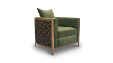 Modern design Green blue velvet Single Chair Golden Plated Stainless Steel Sofa living room furniture1