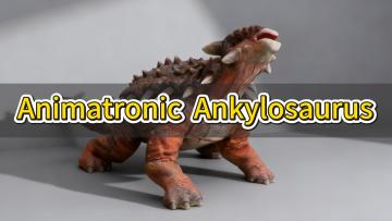 Red Brown Animatronic Ankylosaurus