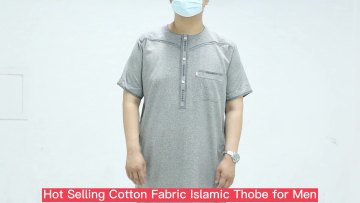 High Quality Islamic Jubah Robe for Men Muslim Clothing Men Thobe Cotton Thobe Boubou Kurta Thawb Jilbaba for men1