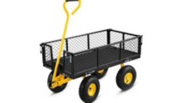 Garden Cart Steel Mesh Garden Utility Wagon 300KGS Load Capacity Yard Cart with Platform Cart for Shopping and Storage1