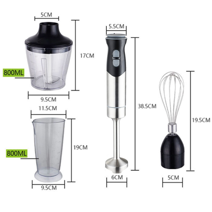 Hb 748 Home Appliances Led Light Power 800w Hand Blender Immersion Stick Blender Immersion Blender5