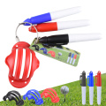 1Set Golf Ball Line Marker Pen Triple Track Template Alignment Marks Tool Golf Ball Putting Positioning Aids Golf Accessories