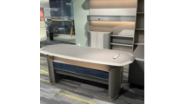 Premium Modern Manager Table Dark Grey Matte Metal with Luxury MDF Modular Office Desk for CBD1