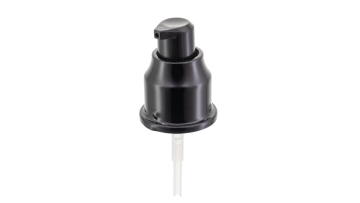24/410 Glossy Black Aluminum Treatment Pump with Cap