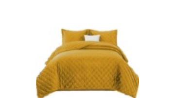 OEKO-TEX certificate offered polyester velvet bedspread coverlets super soft embroidery bedspread bed set1