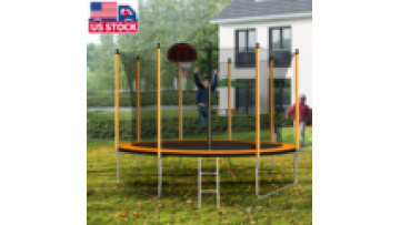US warehouse delivery Trampoline 12ft 10ft for Kids, Teens and Adults bungy jump outdoor1