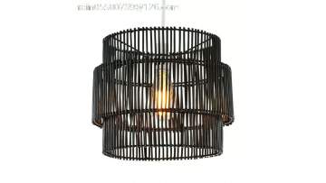 pendant lamp black rattan