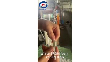White EPDM foam round strip