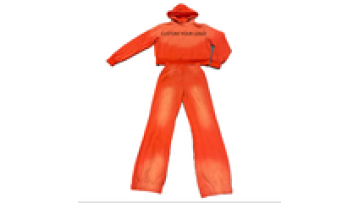 Custom your logo vintage acid wash Gradient hoodie and pant 2 piece set tracksuit sweat  men1